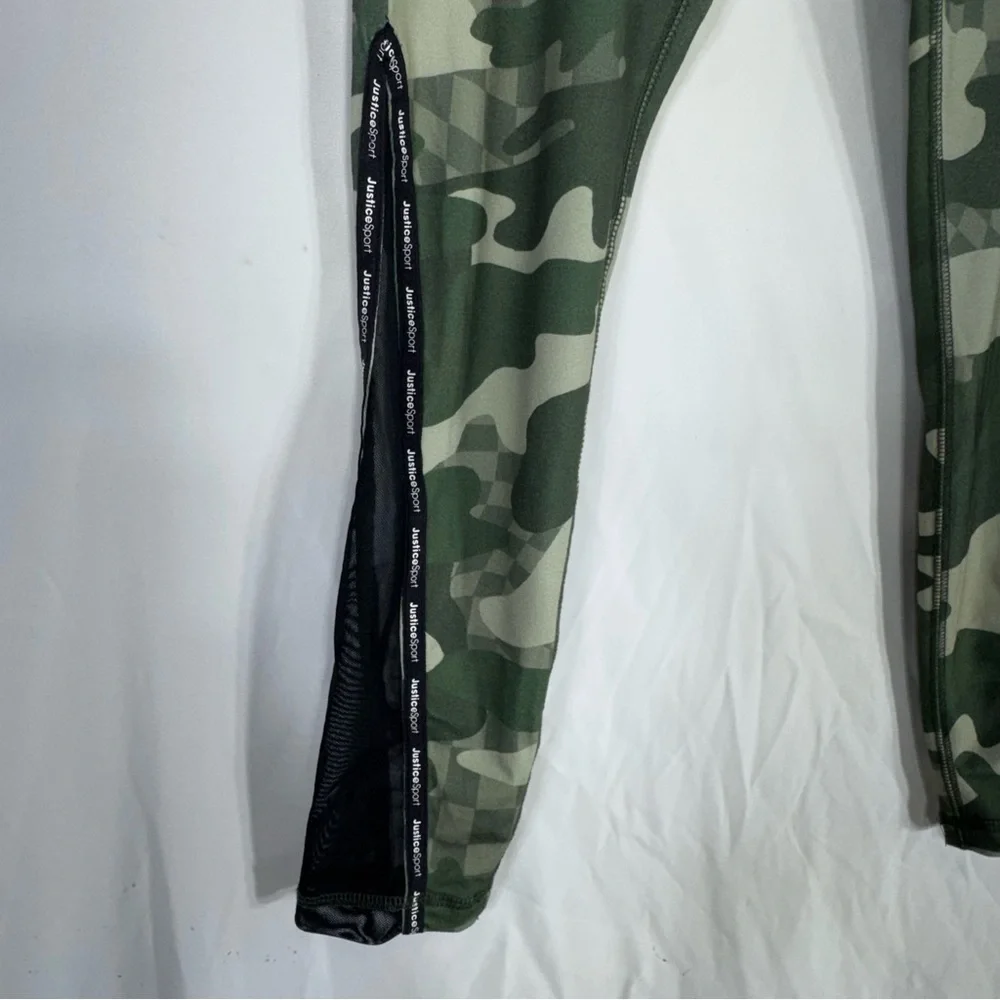 Justice Green Camo Kids Leggings